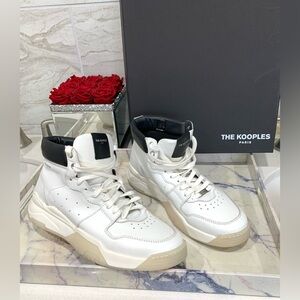 THE KOOPLES $318 High Top Leather Trainers Size EU42/ US 9.